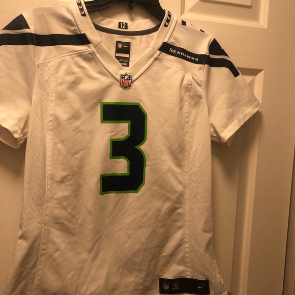 Nike Players NFL Seattle Seahawks #3 Wilson Jersey White Size Medium - Picture 4 of 14